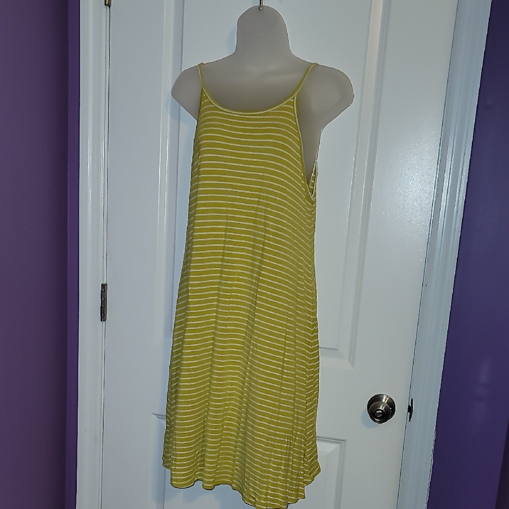 Old Navy Lemon Striped Sundress Sz: L